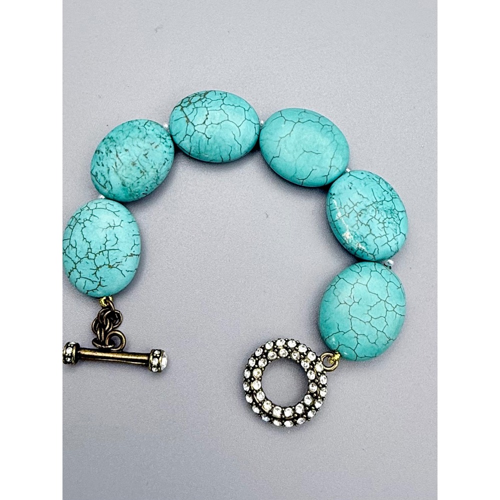 Heidi Daus The Devil Wears Heidi Turquoise Howlite Crystal Bracelet